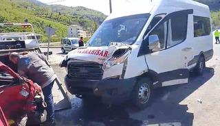 Giresun&rsquo;da trafik kazaları: 1 &ouml;l&uuml;, 6 yaralı