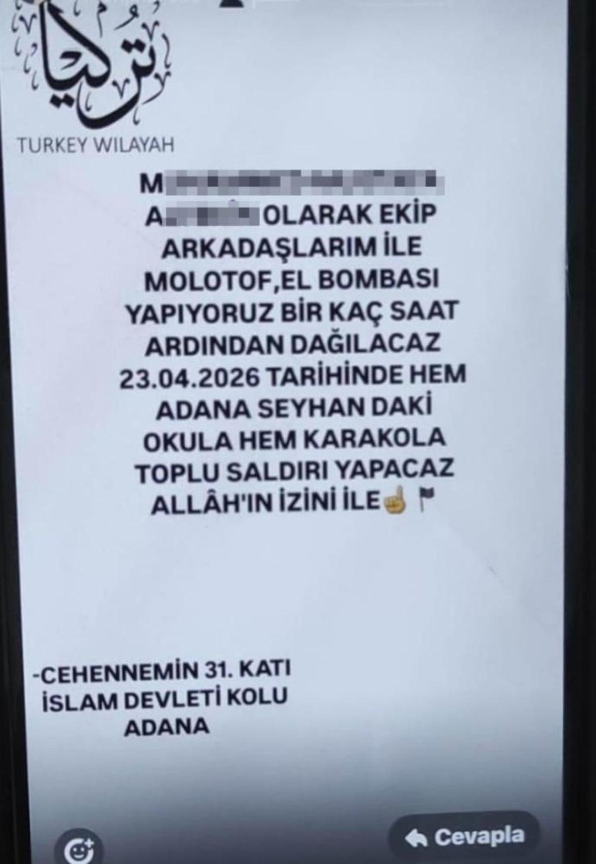 Tüyler ürperten ifadeler: Sosyal medyadan "saldırı yapacağız" paylaşımına gözaltı 1