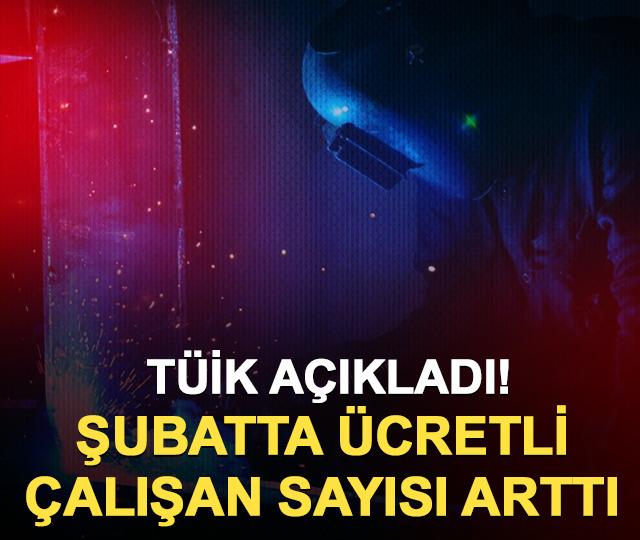 T&Uuml;İK a&ccedil;ıkladı! &Uuml;cretli &ccedil;alışan sayısı şubatta y&uuml;zde 1,3 arttı