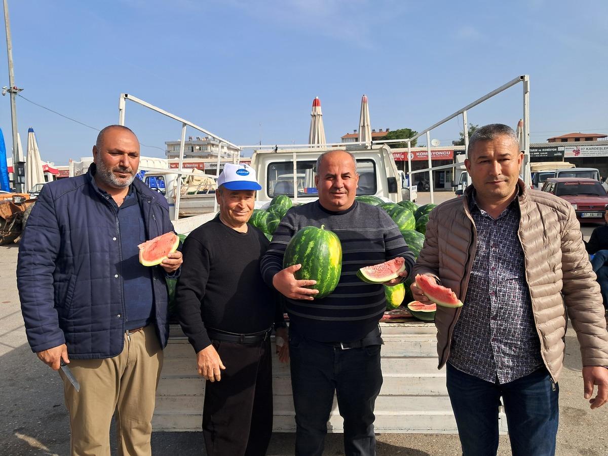 Sezonun erkenci ilk karpuzu: Kilosu bakın ne kadar 1