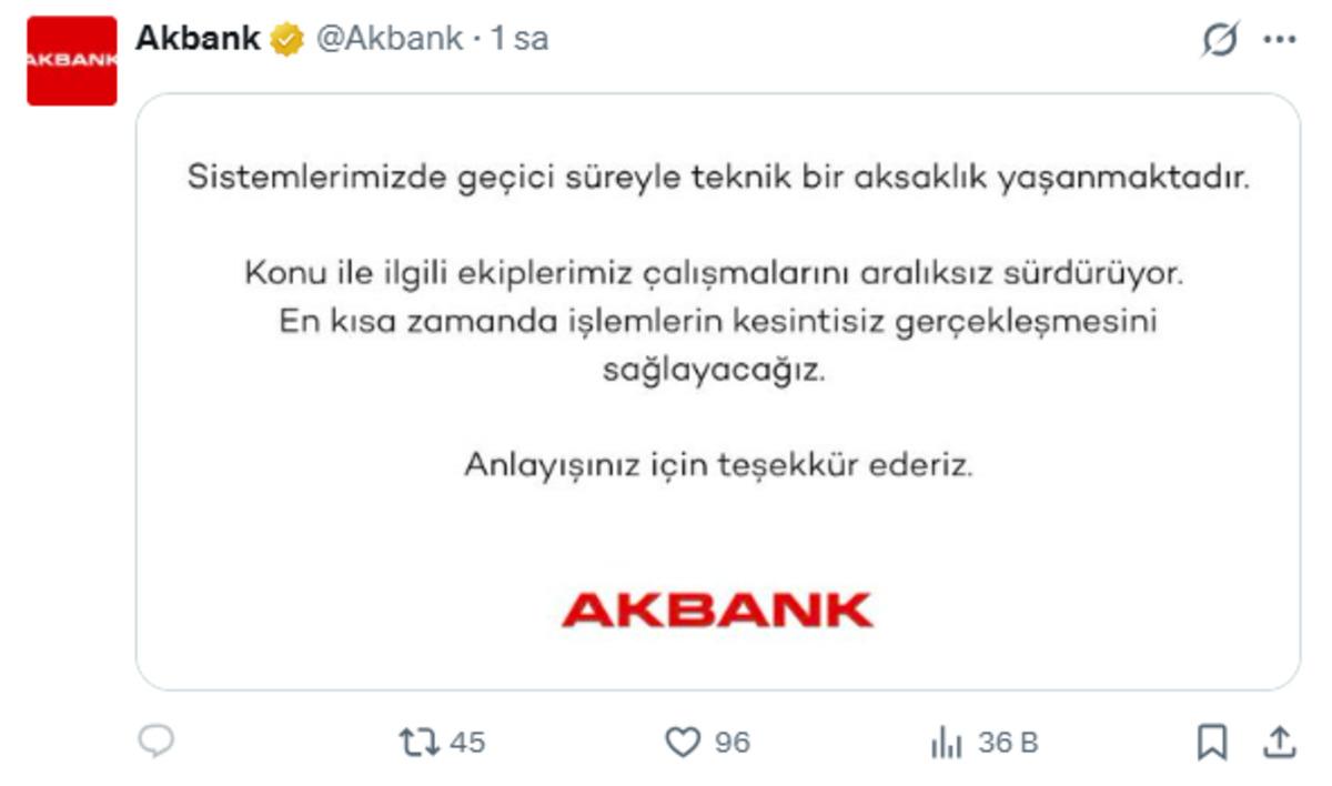 Akbank mobil uygulaması a&ccedil;ılıyor mu? Akbank &ccedil;&ouml;kt&uuml; m&uuml;? 2