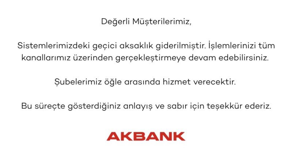 Akbank mobil uygulaması a&ccedil;ılıyor mu? Akbank &ccedil;&ouml;kt&uuml; m&uuml;? 3