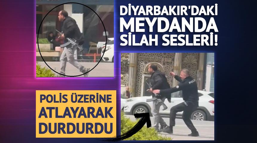 Diyarbakır'daki meydanda silah sesleri! Polis &uuml;zerine atladı