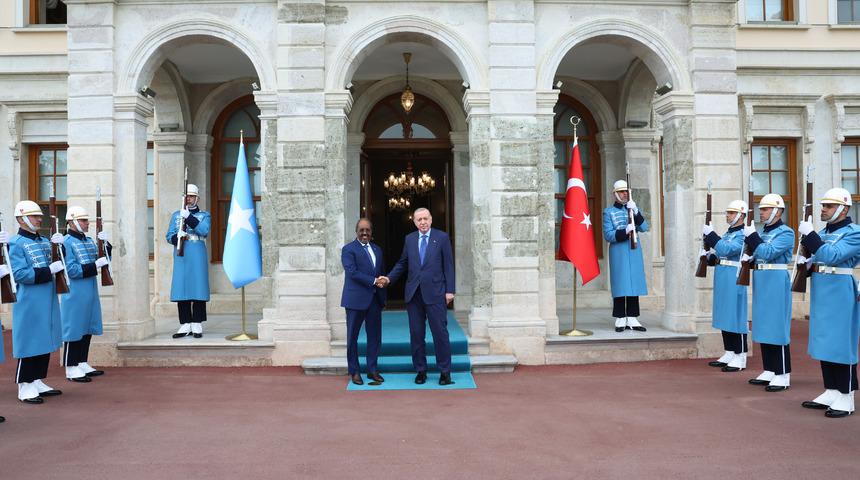 Cumhurbaşkanı Erdoğan, Somali Cumhurbaşkanı Mahmud ile g&ouml;r&uuml;şt&uuml;