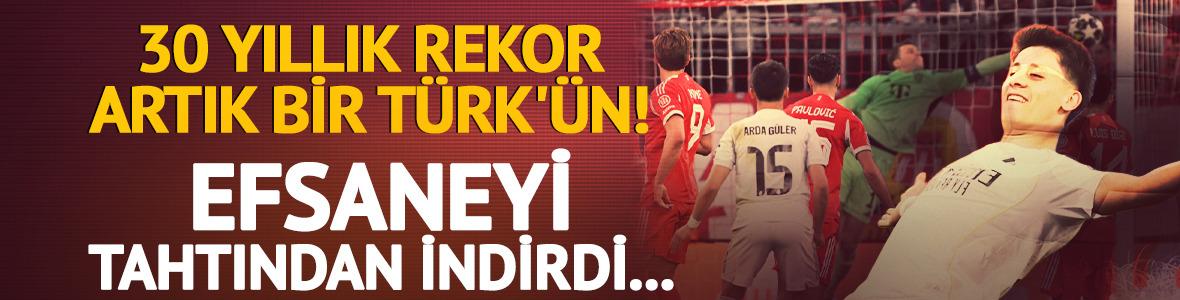 Arda G&uuml;ler efsaneleri sildi s&uuml;p&uuml;rd&uuml;! 30 yıllık rekor artık bir T&uuml;rk'&uuml;n