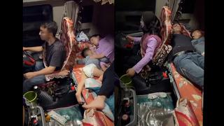 Tır şoförü ailesinden uzak kalmamak için tır kabinini eve dönüştürdü!