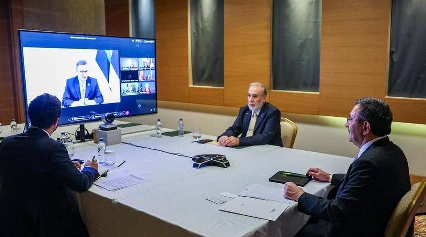 Cumhurbaşkanı Yardımcısı Yılmaz, H&uuml;rm&uuml;z Boğazı&rsquo;na ilişkin &ccedil;evrim i&ccedil;i toplantıya katıldı