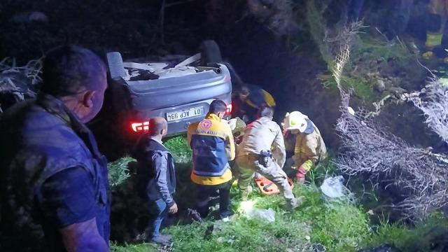 Cizre’de otomobil şarampole yuvarlandı: 4 yaralı