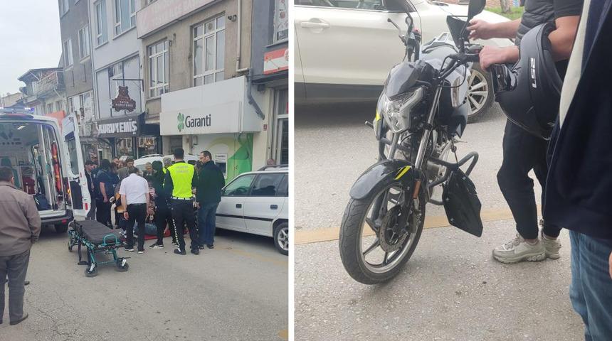 Kastamonu&rsquo;da motosiklet otomobile &ccedil;arptı: 1 yaralı