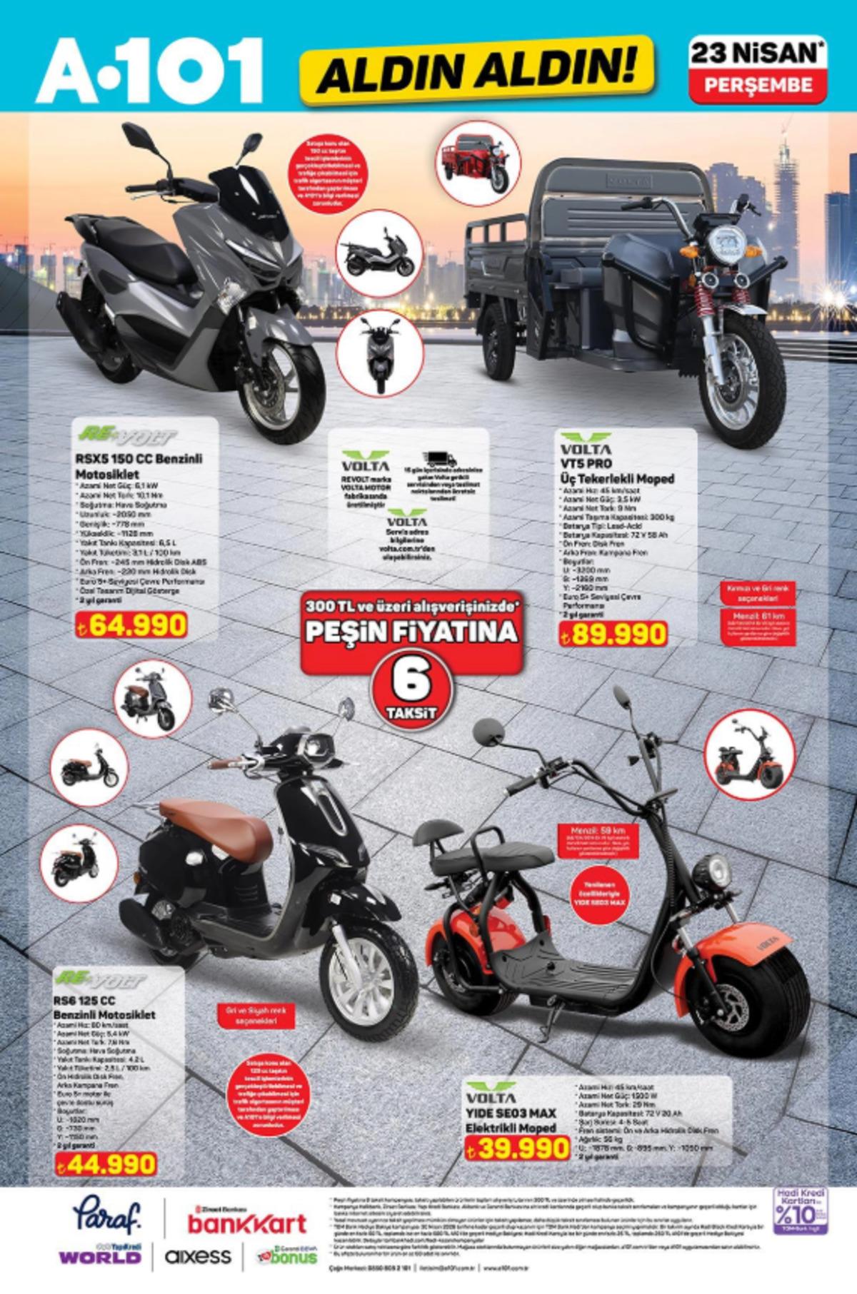 A101 e elektrikli moped geliyor! 23 Nisan 2026 A101 kataloğu 10