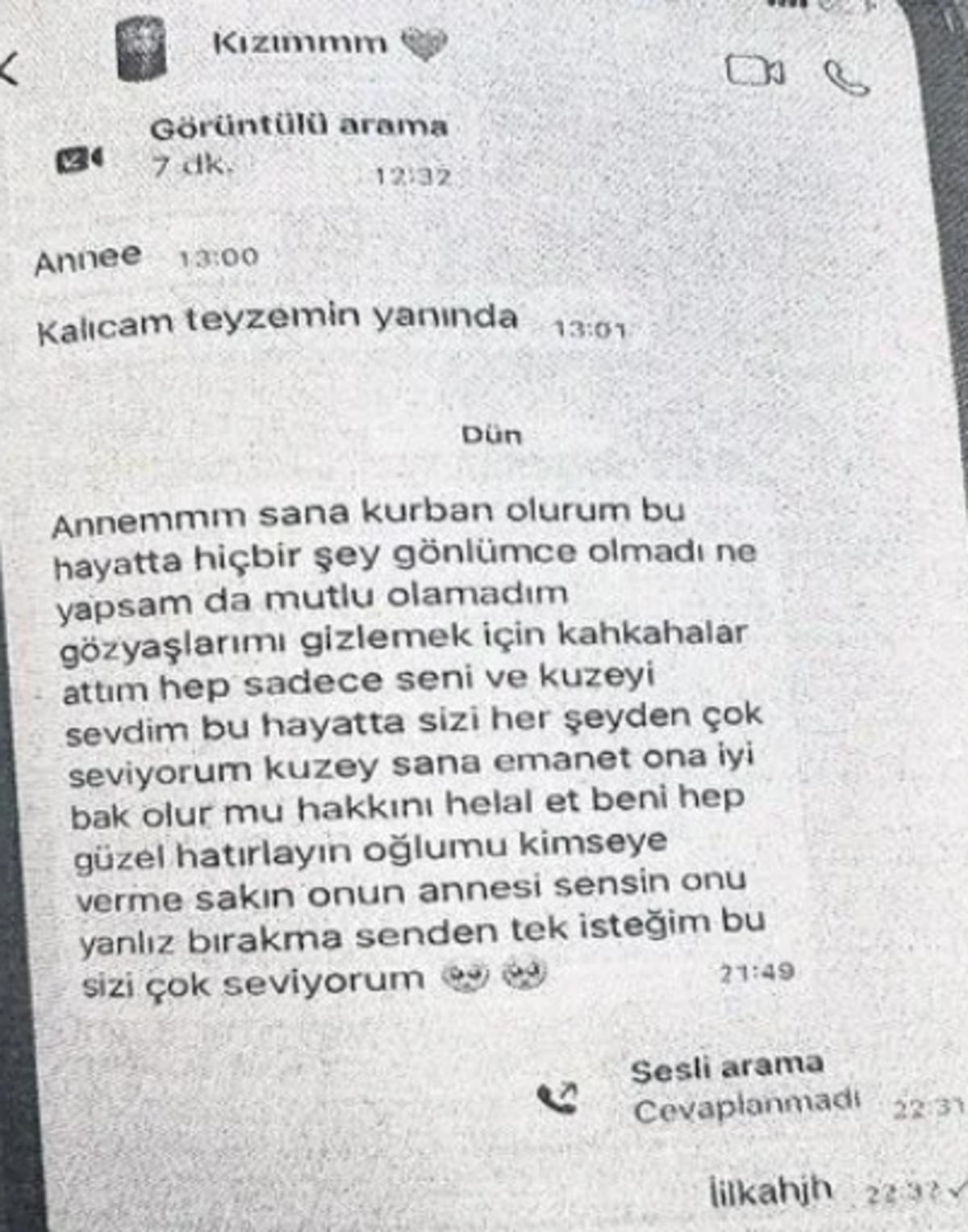 Hemşire Naile İlayda Ateş in son mesajı! 20 dakika &ouml;nce g&ouml;ndermiş 2