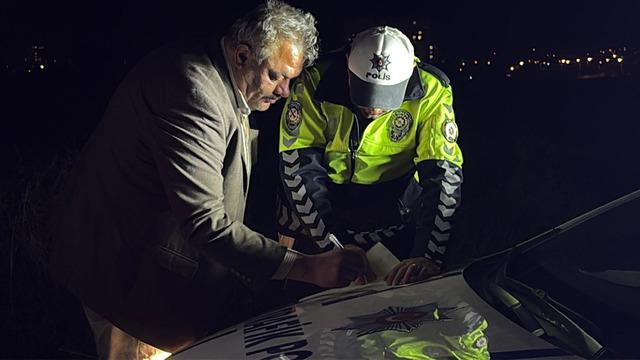 Polisten kaçan alkollü sürücünün son isteği 'pes' dedirtti