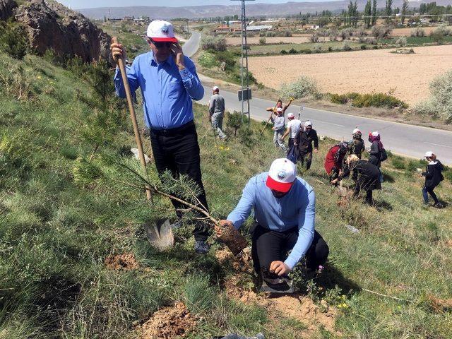 Şehitler anısına fidanlar toprak ile buluştu