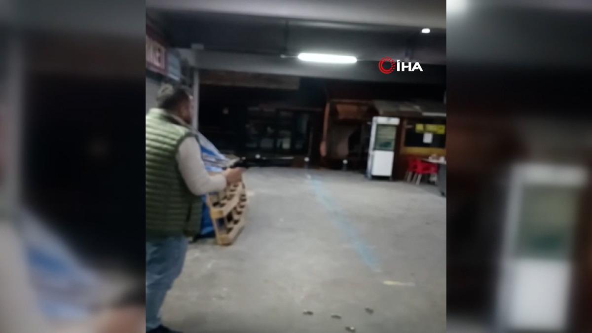 Zonguldak ta dehşet anları! Pompalı t&uuml;fekle iş yerini basıp kurşun yağdırdı 4