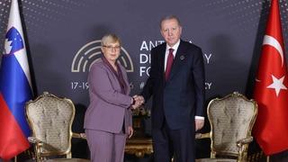 Cumhurbaşkanı Erdoğan Slovenya Cumhurbaşkanı Natasa Pirc Musar ile görüştü