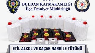 Buldan’da kaçak alkol ve tütün operasyonu düzenlendi