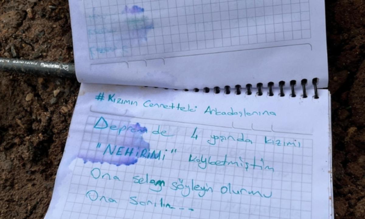 &Ccedil;ocukların mezarlarına bırakılan notlar y&uuml;rek burktu:  Depremde kaybettiğim kızıma selam s&ouml;yleyin  5
