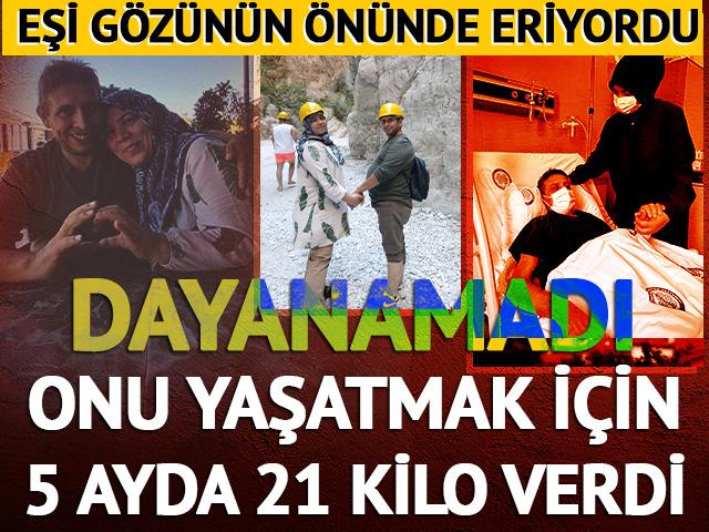 Eşi, g&ouml;z&uuml;n&uuml;n &ouml;n&uuml;nde eriyordu: 5 ayda 21 kilo verdi