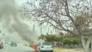 Aydın'da seyir halindeki otomobil alev aldı: İtfaiye müdahale etti