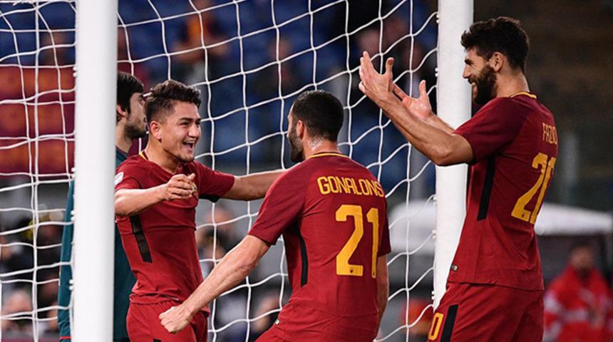 Roma, Cengiz &Uuml;nder'in gol attığı ma&ccedil;ta Genoa'yı 2-1 yendi
