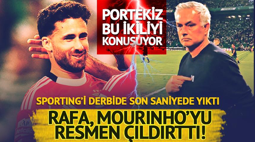 Portekiz'de Rafa Silva Sporting'i son saniyede yıktı! Mourinho &ccedil;ıldırdı