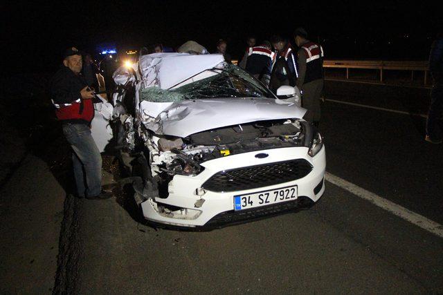 Otostopla bindiği otomobilin karıştığı kazada öldü