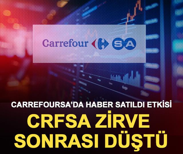 CarrefourSA&rsquo;da haber satıldı etkisi: CRFSA zirve sonrası d&uuml;şt&uuml;