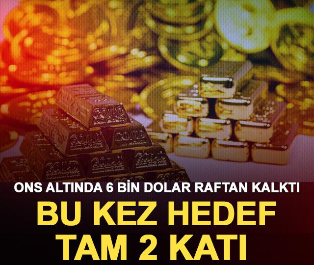 Ons altında 6 bin dolar raftan kalktı: Bu kez hedef tam 2 katı