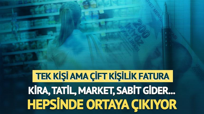 Tek kişi i&ccedil;in &ccedil;ift kişilik fatura: Kira, tatil, sabit giderler hepsinde ortaya &ccedil;ıkıyor