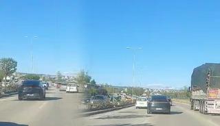 Karab&uuml;k'te trafikte tehlikeli s&uuml;r&uuml;ş g&ouml;r&uuml;nt&uuml;lendi