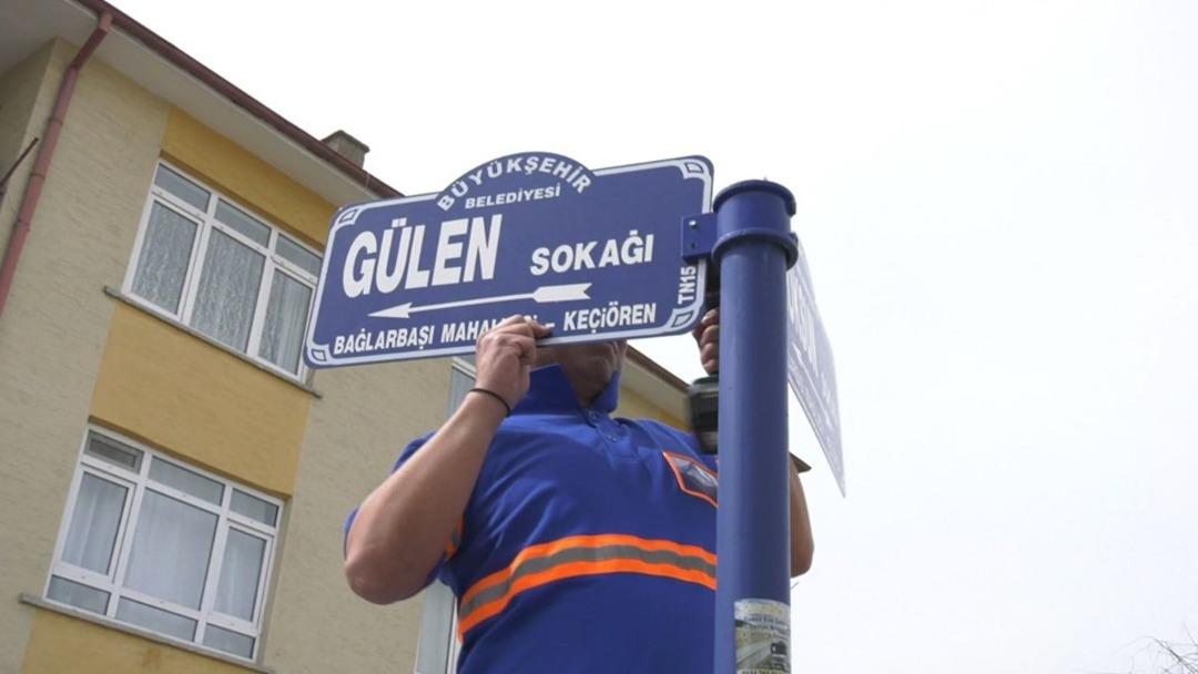 Ankara'da "G&uuml;len" isimli cadde ve sokak tabelaları değiştirildi 