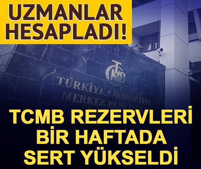 TCMB rezervleri bir haftada 3,5 milyar dolar ile sert y&uuml;kseldi