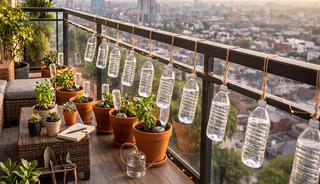 Dışarı &ccedil;ıkmadan balkona pet şişe asın: En pratik y&ouml;ntem