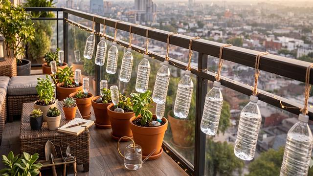 Dışarı çıkmadan balkona pet şişe asın: En pratik yöntem