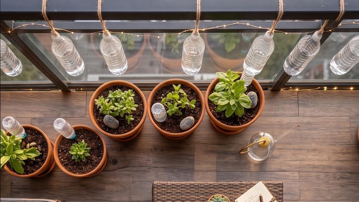 Dışarı &ccedil;ıkmadan balkona pet şişe asın: En pratik y&ouml;ntem 2