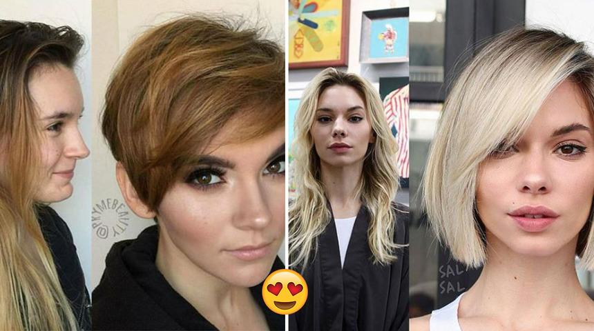 Gördükten sonra soluğu kuaförde alacağınız birbirinden güzel 18 kısa saç dönüşümü