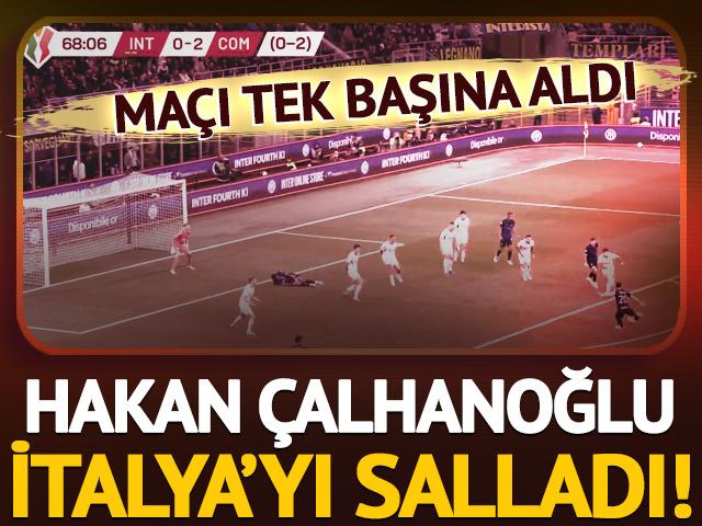 Hakan &Ccedil;alhanoğlu şov yaptı! Inter'i tek başına finale taşıdı
