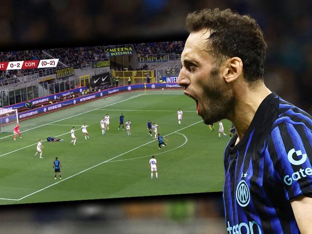 Hakan &Ccedil;alhanoğlu şov yaptı! Inter'i tek başına finale taşıdı