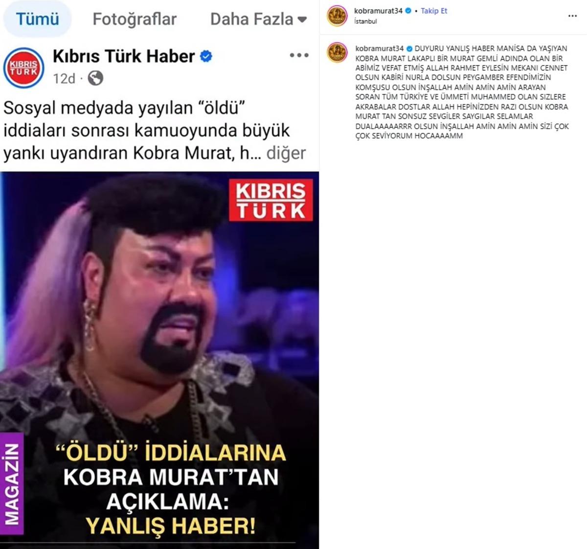  Kobra Murat &ouml;ld&uuml;  iddiası ortalığı karıştırdı! Ger&ccedil;ek başka &ccedil;ıktı 2