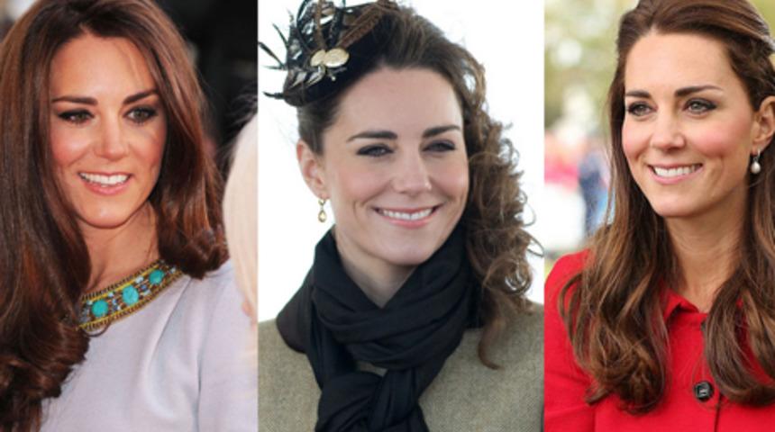 Kate Middleton'ın en g&uuml;zel sa&ccedil; stilleri