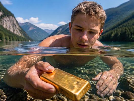 16 yaşındaki gen&ccedil; g&ouml;lde y&uuml;zerken servet buldu!