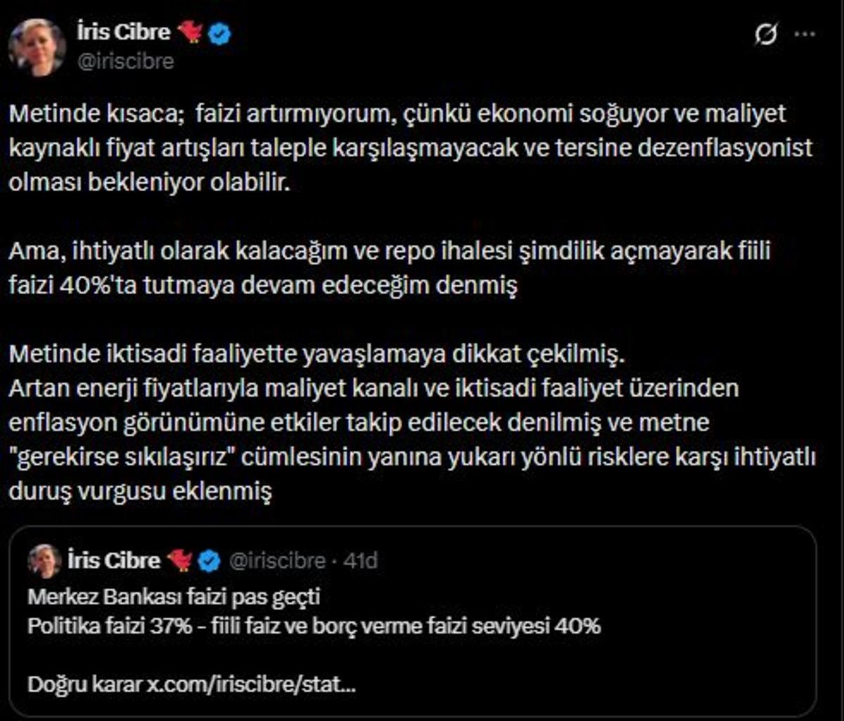 TCMB faizi sabit tuttu! Ekonomistlerden &ccedil;arpıcı yorumlar, G&ouml;rsel 2