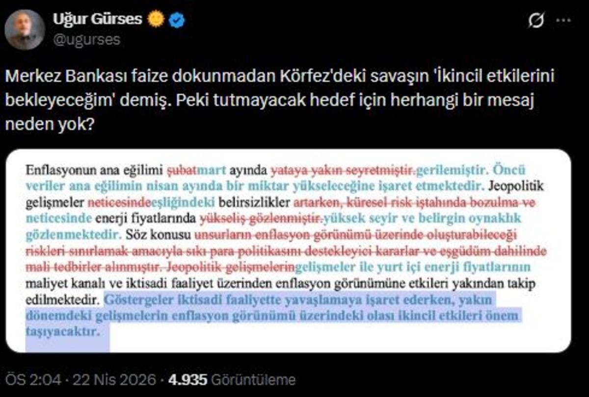 TCMB faizi sabit tuttu! Ekonomistlerden &ccedil;arpıcı yorumlar, G&ouml;rsel 4