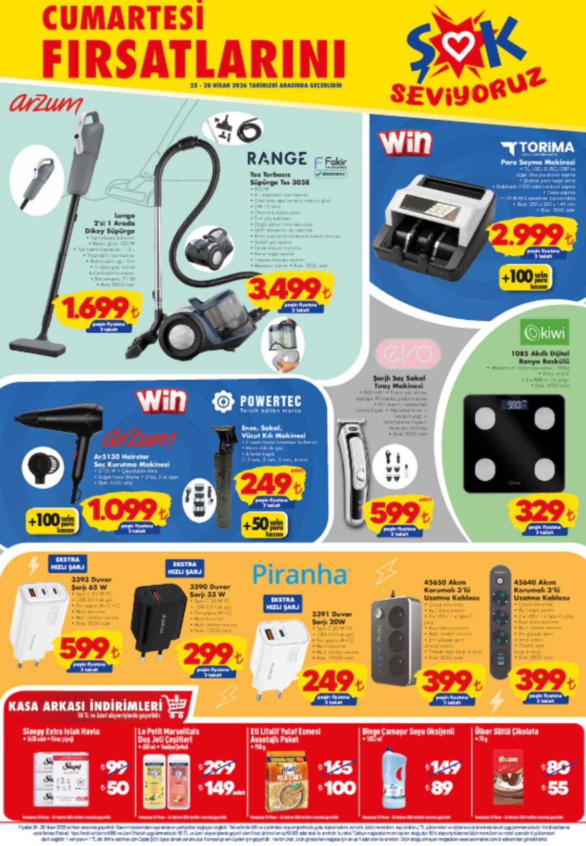 ŞOK a para sayma makinesi geliyor! 25 Nisan 2026 ŞOK aktüel kataloğu 2