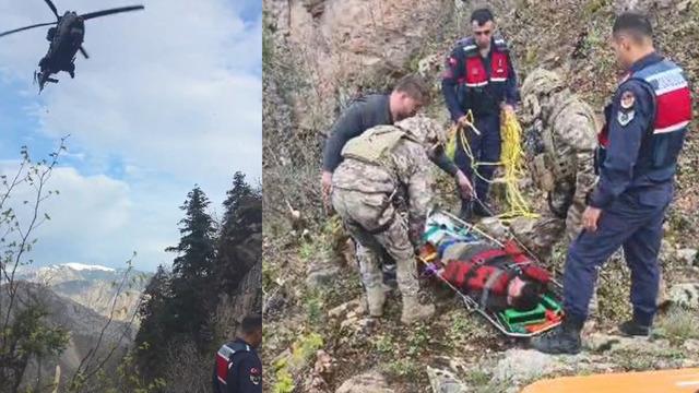 Artvin’de yaylada düşerek yaralanan vatandaş helikopterle kurtarıldı