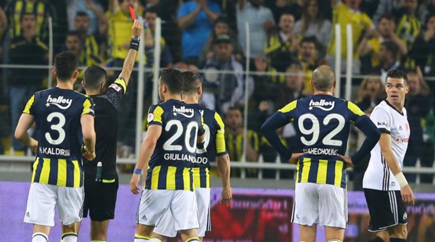 Pepe, Fenerbah&ccedil;e-Beşiktaş ma&ccedil;ında kırmızı kart g&ouml;rd&uuml;!