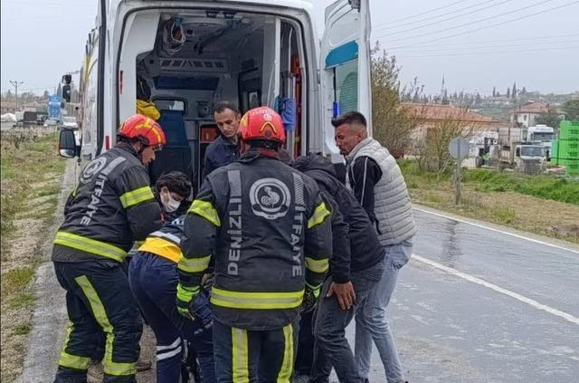 Kontrolden &ccedil;ıkan otomobil tarlaya girdi; 4 yaralı 1