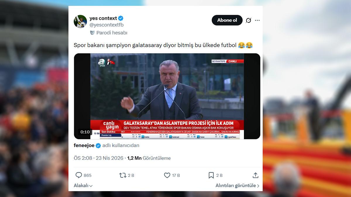 Spor Bakanı Osman Aşkın Bak ın  Galatasaray  s&ouml;zleri g&uuml;ndem oldu! Fenerbah&ccedil;e taraftarı tepki g&ouml;sterdi 5