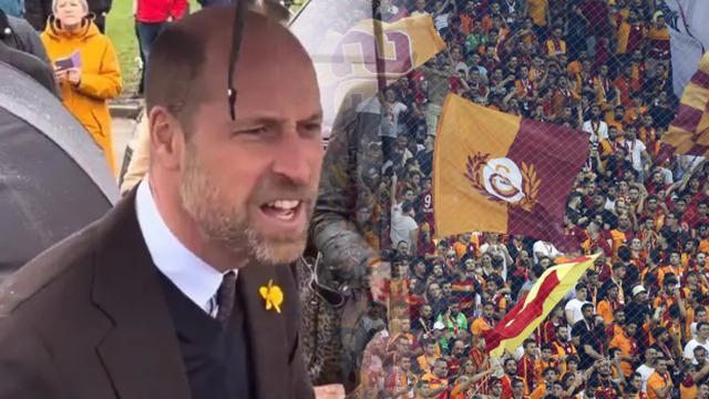 Prens William Galler'de Galatasaray taraftarıyla karşılaşınca şaşkınlığını saklayamadı