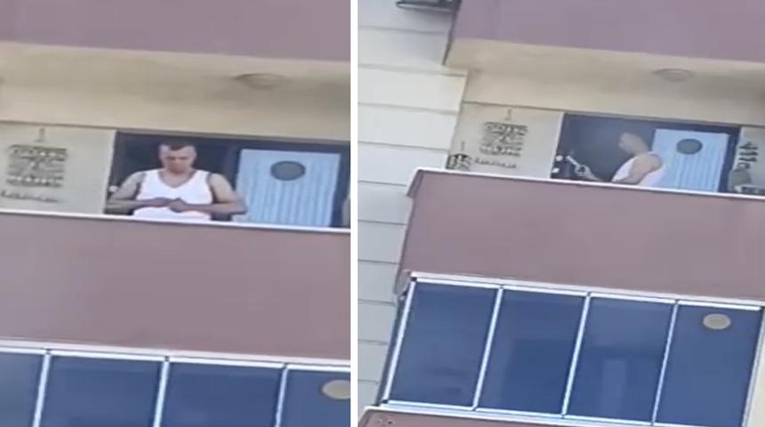 Pendik'te balkonda silah şarj&ouml;r&uuml;ne mermi dolduran ş&uuml;pheli yakalandı